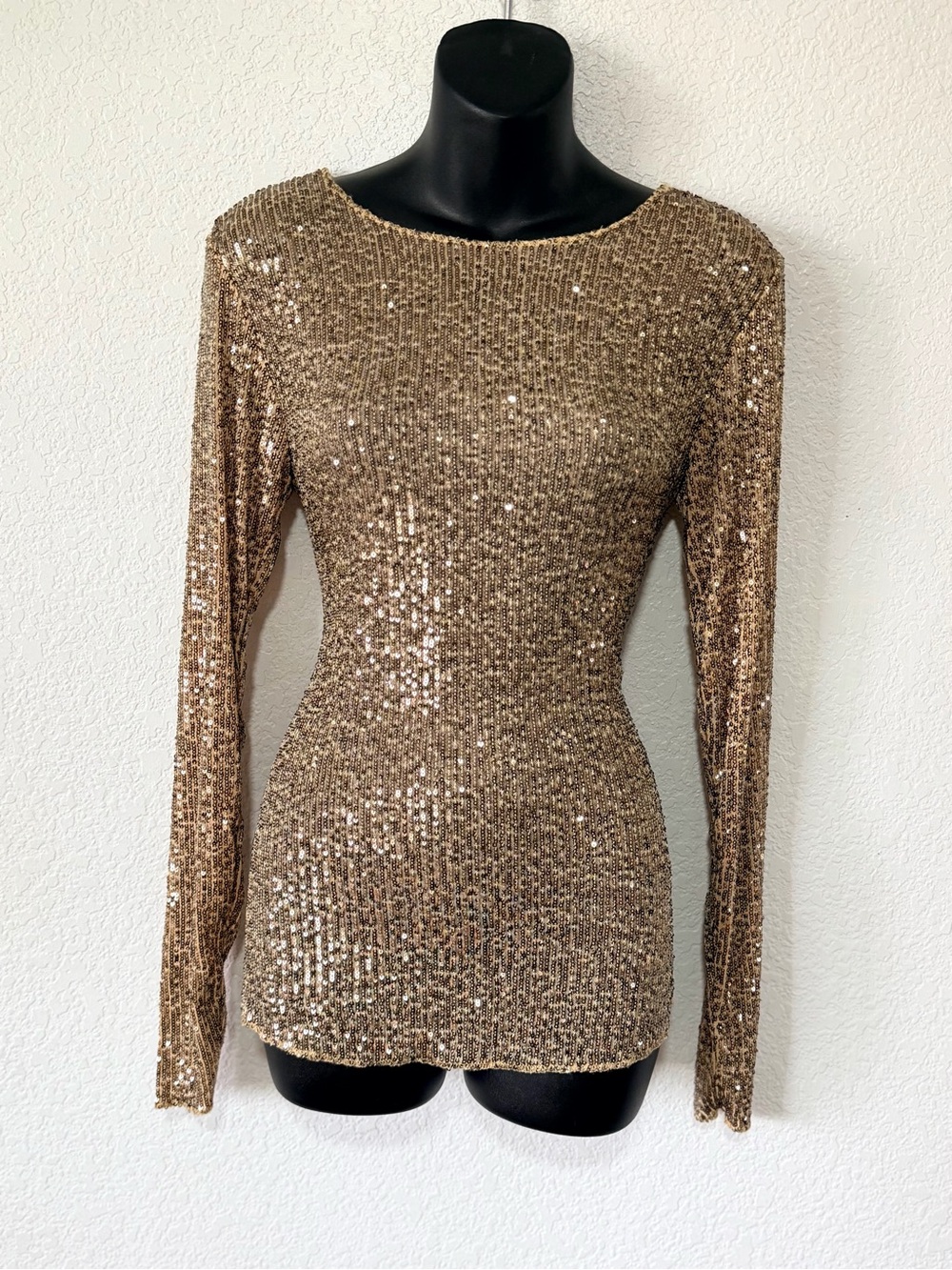 Free People Gold Rush Long Sleeve Top ✨